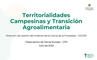 Territorialidades Campesinas y Transición Agroalimentaria